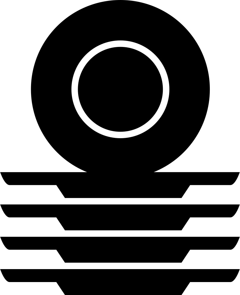 Kitchen Circular Ceramic Plates Stacked Comments - Ceramic Icon (796x980), Png Download