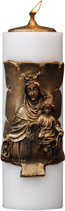 Velon Mechero Virgen Del Carmen 10x30 - Mary (456x1024), Png Download