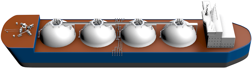 Lng Ship - Watercraft (1326x624), Png Download