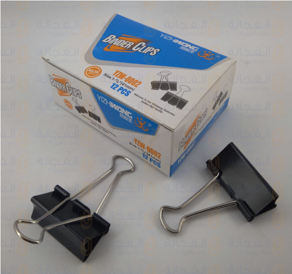 مشبك ورق Binder Clips بلدوج معدن Yizhiwang Yzw - Binder Clip (600x702), Png Download