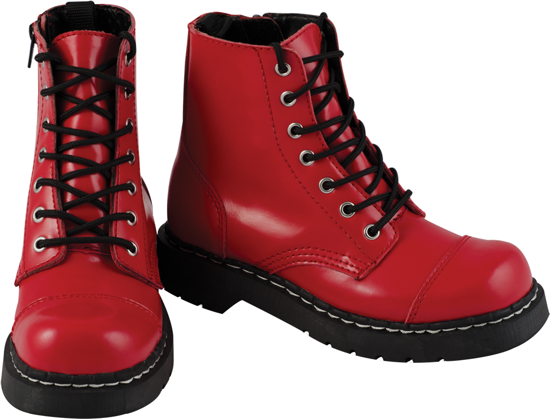 Red Combat Boots By T - Boot (1096x876), Png Download