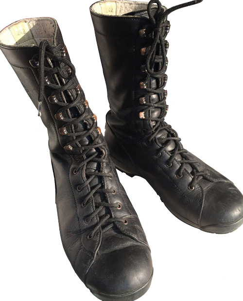 Usually Black "vibram" Label On The Sole Is Used For - Work Boots (500x619), Png Download
