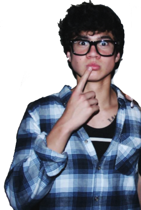 5sos Transparents - Calum Hood With Glasses (472x700), Png Download