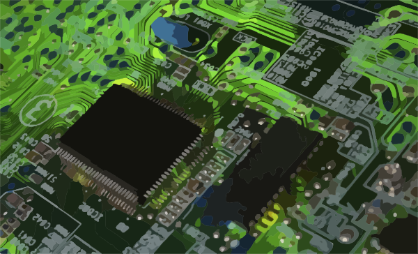 Circuit Board In Computer (600x364), Png Download