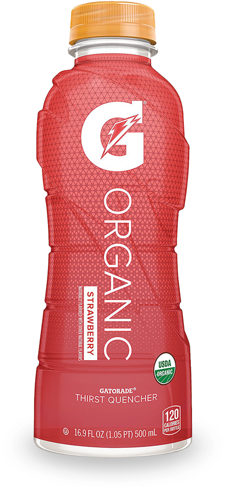 Clean Sports Hydration For The Modern Athlete 50% Less - Gatorade Organic Mixed Berry (473x1024), Png Download