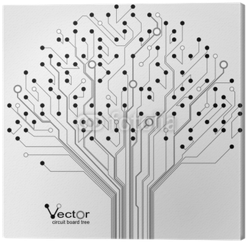 Circuit Board Pattern - Circuit Board Tree Vector Free (400x400), Png Download