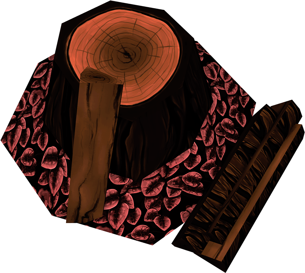 3d Tree Stump Model Created For Part Of A Battle Arena - Wood (1920x1080), Png Download