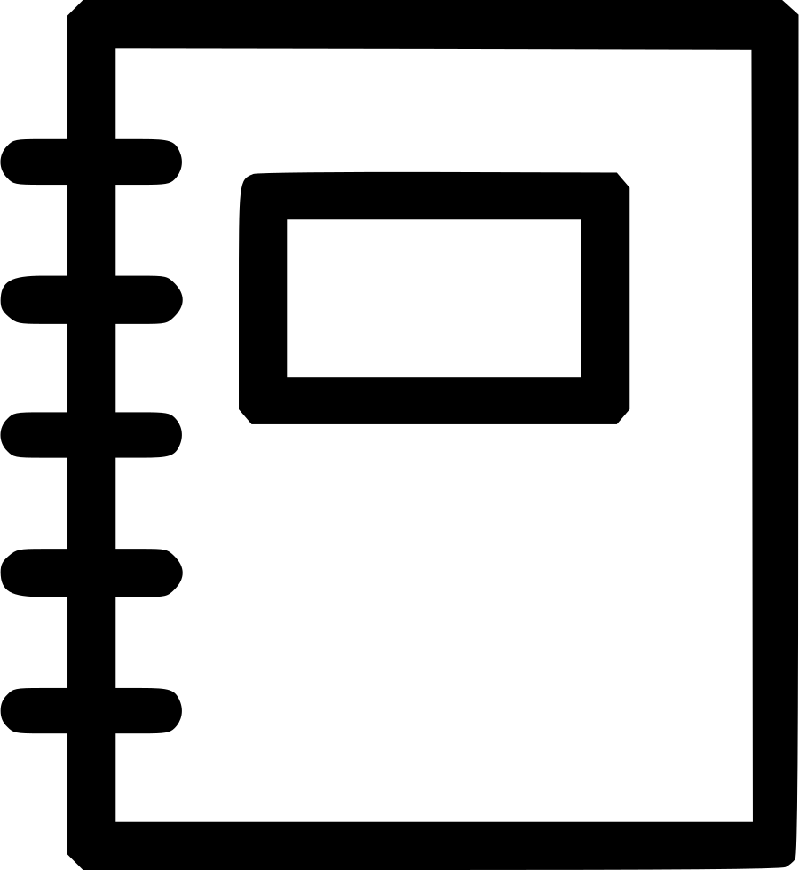 Book Notebook Diary Planner Datebook Organizer Notepad - Black And White Planner Clipart (900x980), Png Download