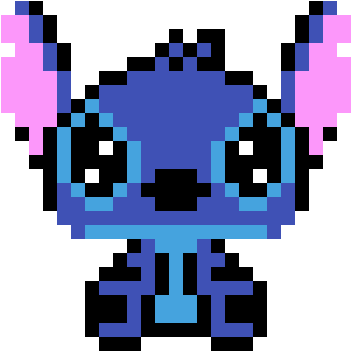 Stitch - Pixel Art Disney Stitch (1184x1184), Png Download