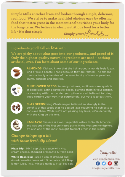 Simple Mills - Naturally Gluten-free Almond Flour Crackers (600x600), Png Download