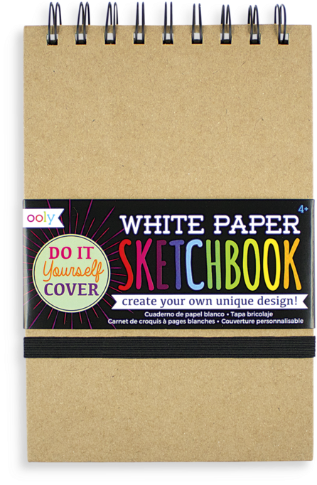 Diy Sketchbook- White Paper - Do It Yourself Cover White Pap (800x800), Png Download