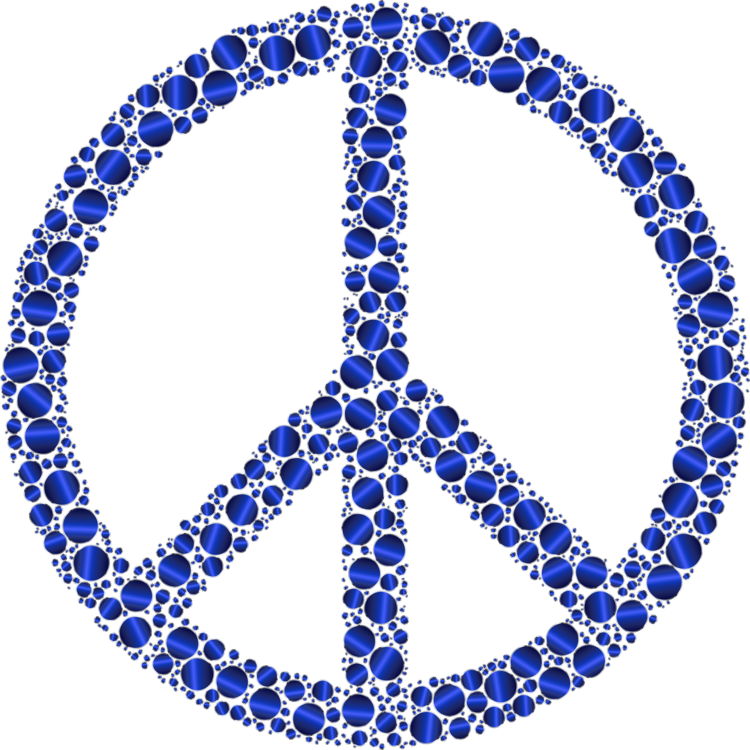 Peace Symbols Doves As Symbols Hippie Sign - Png Images Without Background (750x750), Png Download