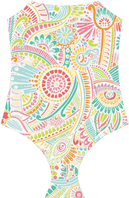 Zz0101 Pink Hippie Flower Watercolor Pattern Strap - Floral Pink Hippie Pattern Round Ornament (500x500), Png Download