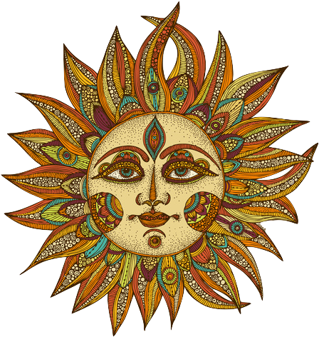 Sun Image - East Urban Home Helios Graphic Art On Wrapped Canvas (480x600), Png Download