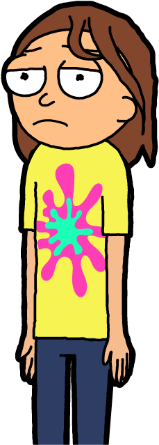Peace Morty - Hippie Morty (244x655), Png Download