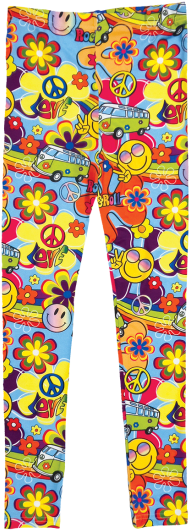 Hippie Love Leggings - Leggings (550x550), Png Download