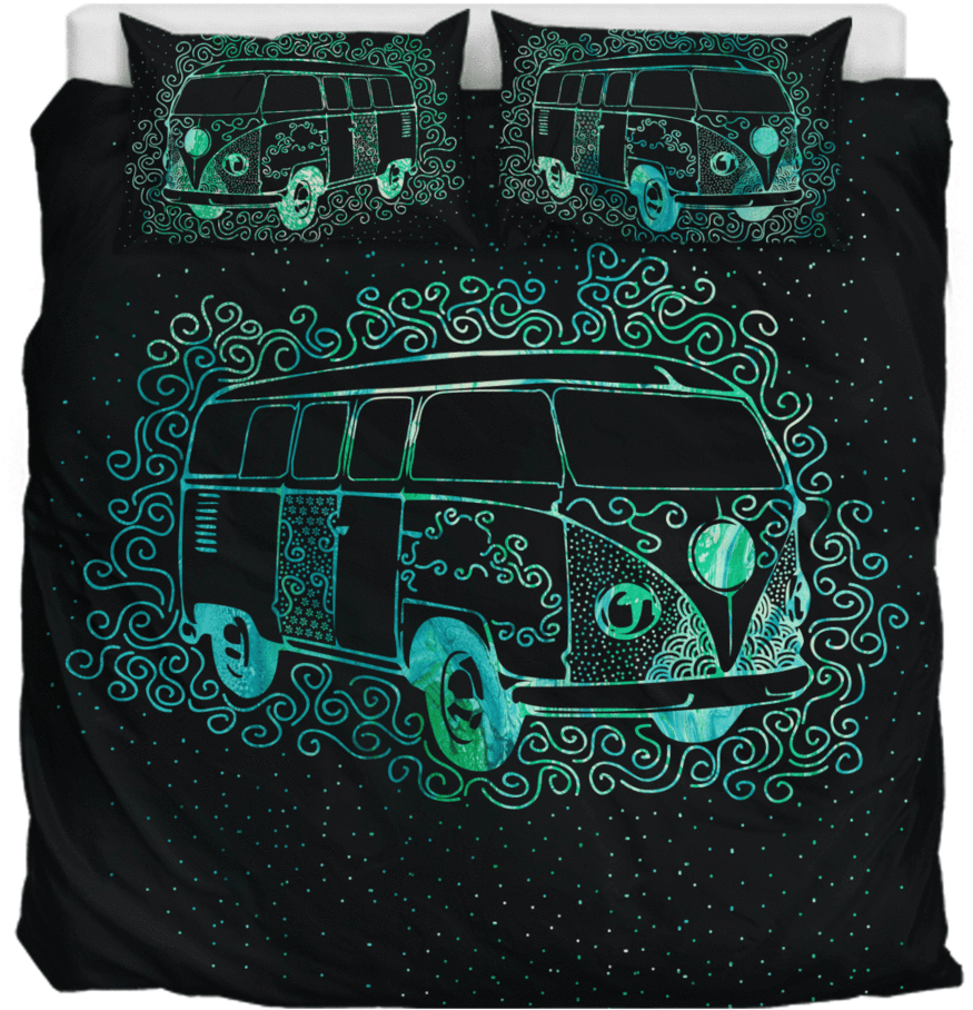Hippie Van - Subaru Bettwäsche (900x995), Png Download