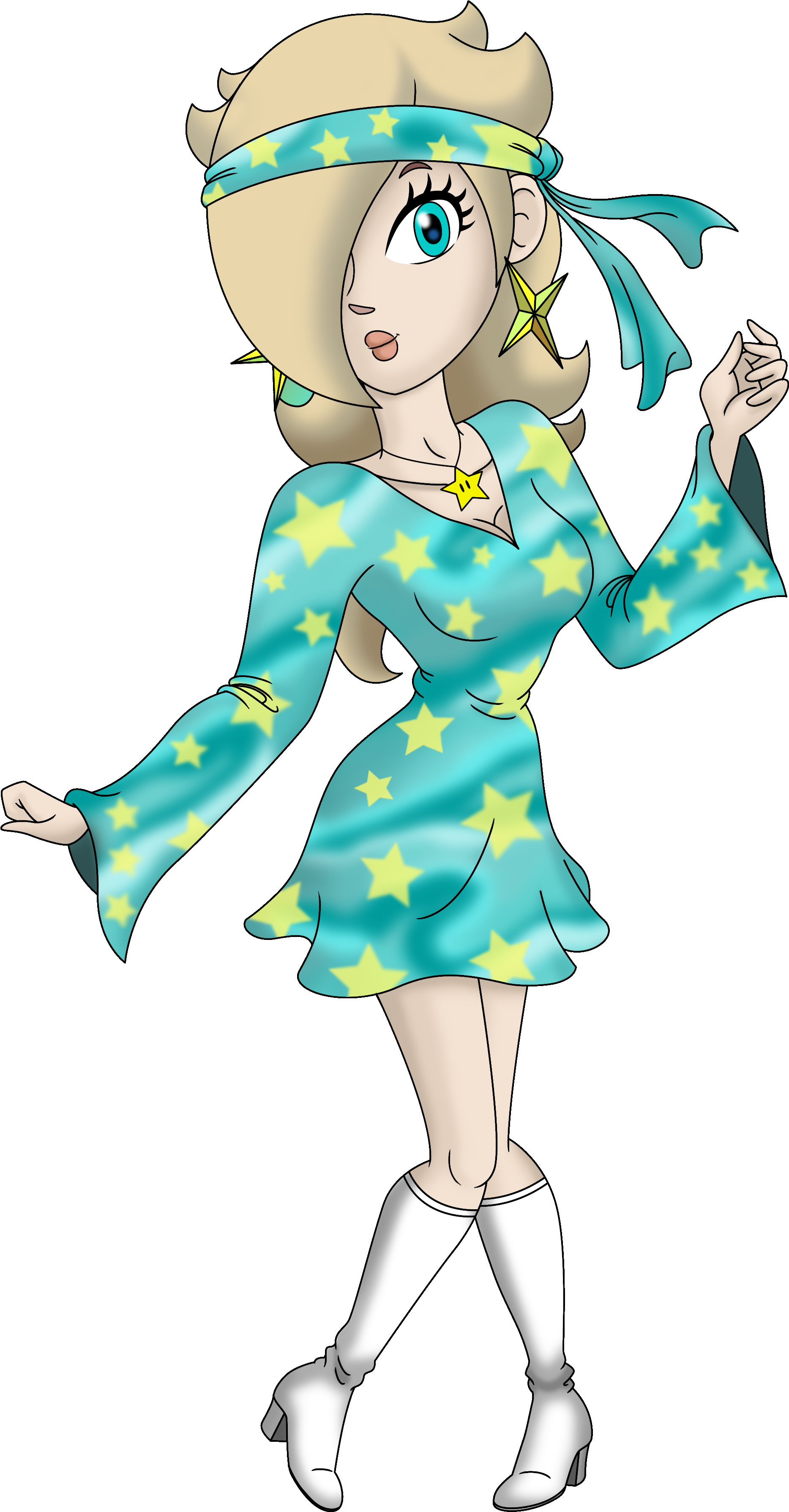 Hippie Rosalina - Illustration (1903x3607), Png Download