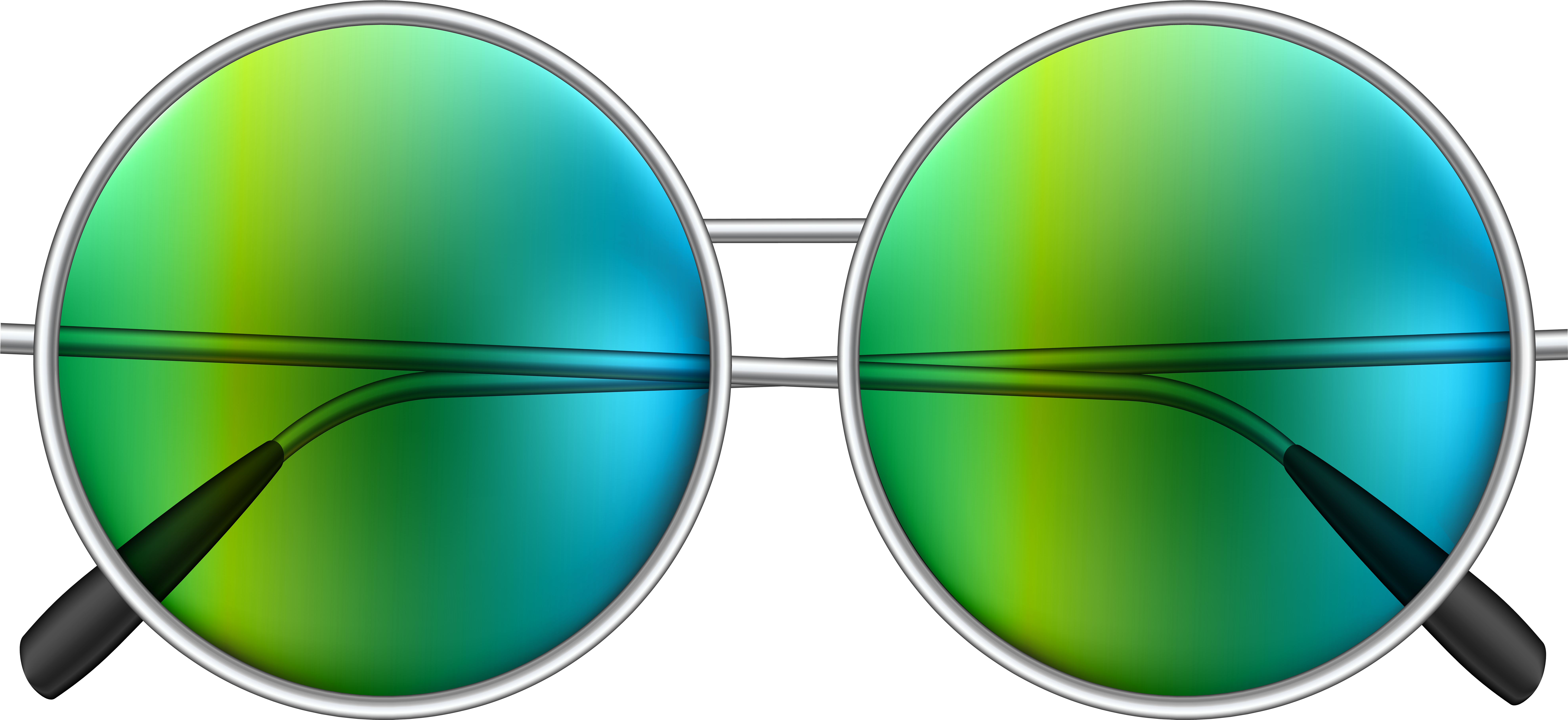 Hippie Glasses Png Clipart Free Download - Colourful Sunglasses Png (8000x3733), Png Download