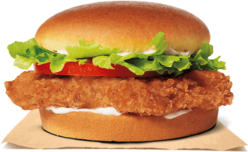 Crispy Chicken Sandwich - Burger King Chicken Sandwich (500x540), Png Download