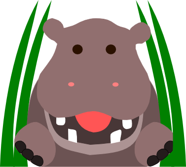 Hippo - Hippopotamus (377x338), Png Download