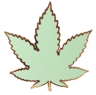 Pastel Green Cannabis Leaf Enamel Pin - Emoji (759x529), Png Download
