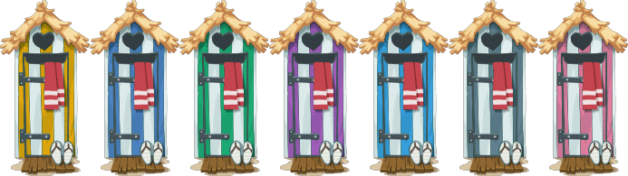 Decoration Beach Hut Color Cycle - Beach Hut (693x195), Png Download