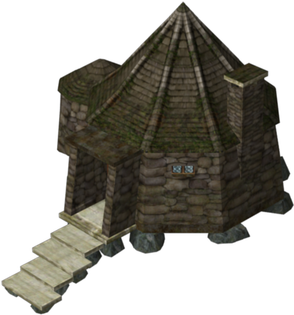 Download Zip Archive - Hagrid House Png (750x650), Png Download