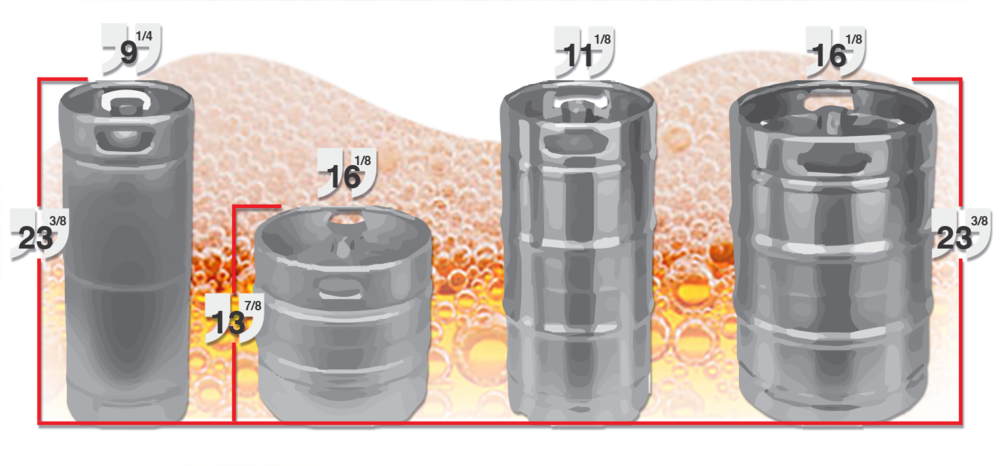 Kegsizes - 1 2 Keg (1000x466), Png Download
