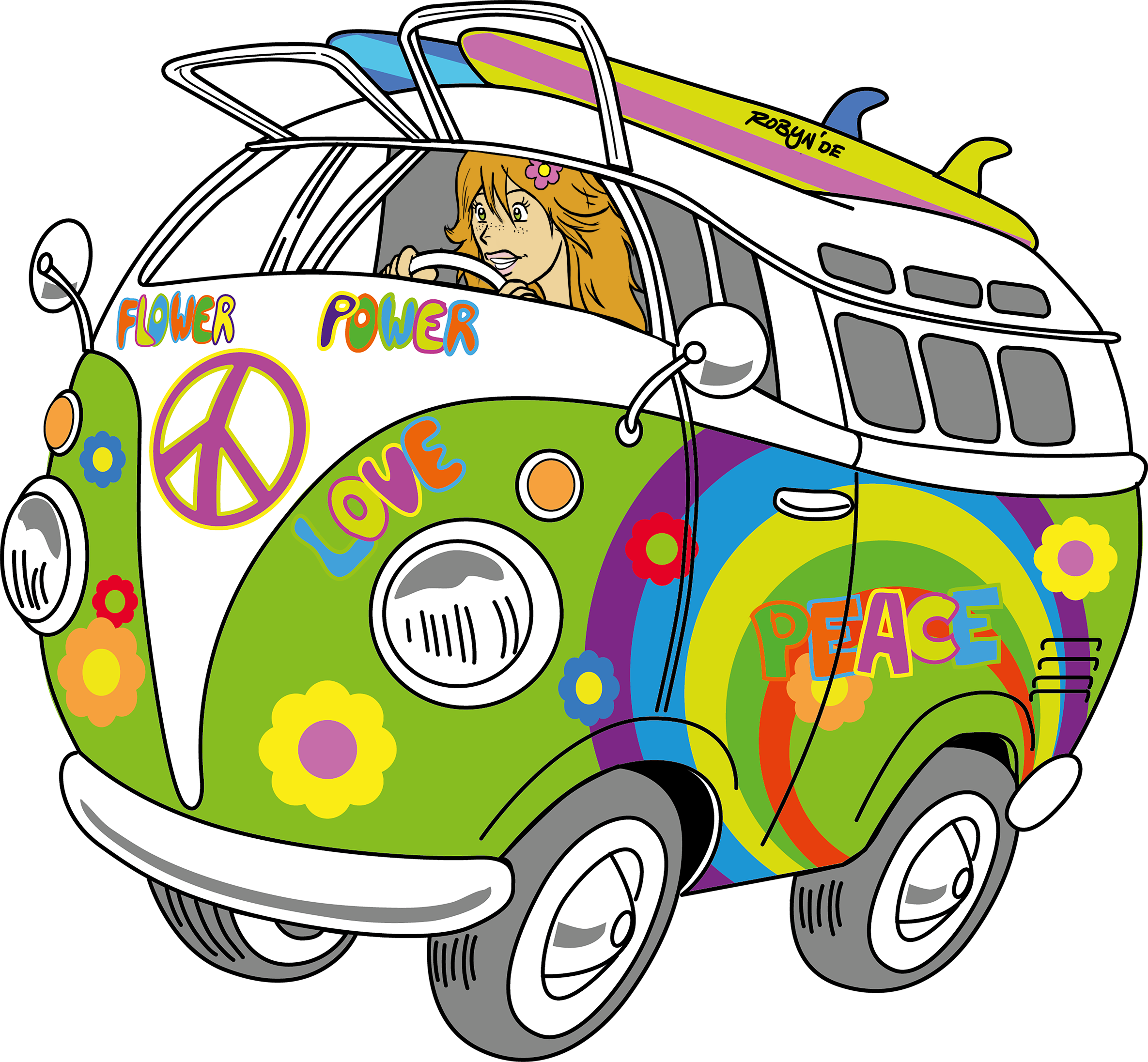 The Gallery For > Hippie Png - Peace Et Love Woodstock (2370x2193), Png Download