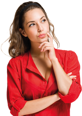 Confused Girl Png (397x399), Png Download