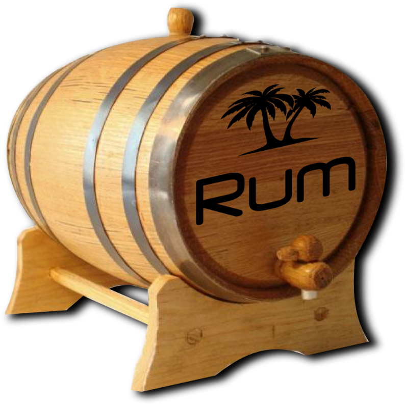 Rum Custom Barrel - Rum Barrel (800x800), Png Download