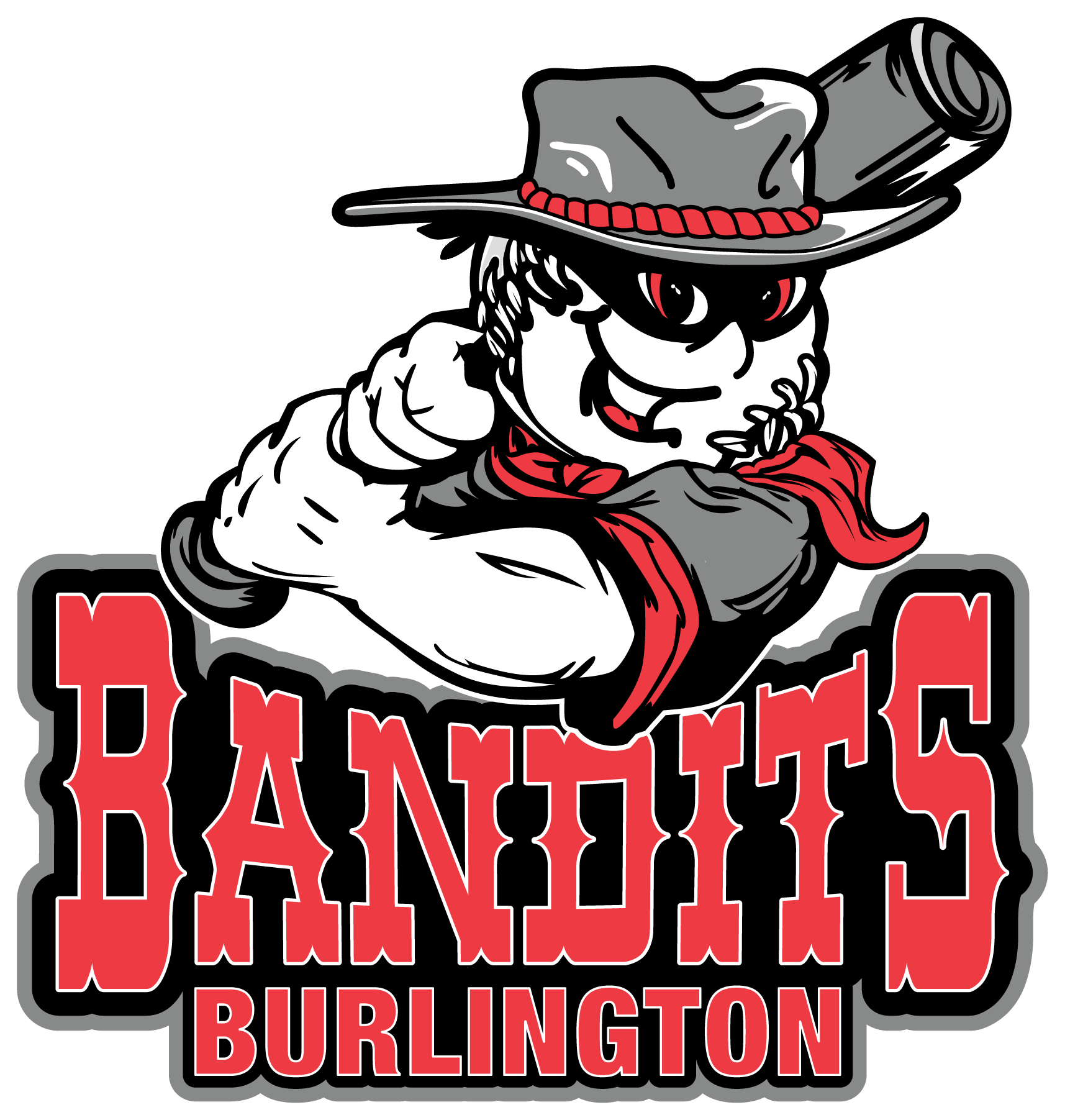 Bandits Logo - Burlington Bandits Baseball (1715x1803), Png Download