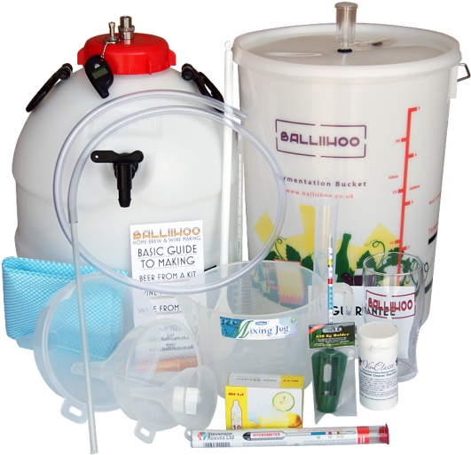 Balliihoo Premium Equipment Starter Kit With King Keg - Balliihoo Homebrew Balliihoo 5 Gallon / 25 Litre Fermentation (550x550), Png Download