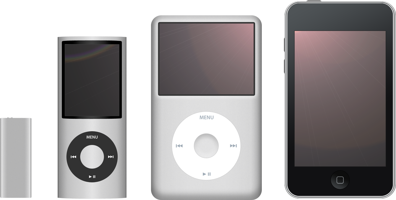 Ipod Family (1441x749), Png Download