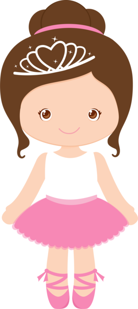 Bailarina Clip Art, Ballerina Party, Ballerina Birthday - Bailarina Princesa Png (286x638), Png Download