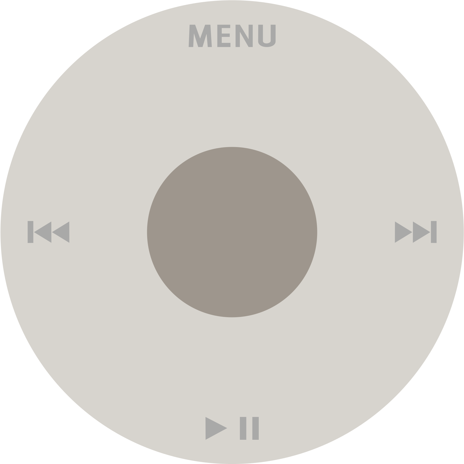 Ipod Click Wheel (1200x1200), Png Download