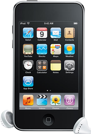Ipod-3 - Ipod Touch 2nd Generation (293x593), Png Download