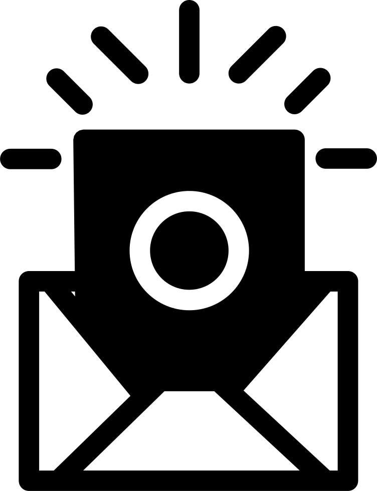 Open Envelope With Surprise - Scalable Vector Graphics (752x980), Png Download