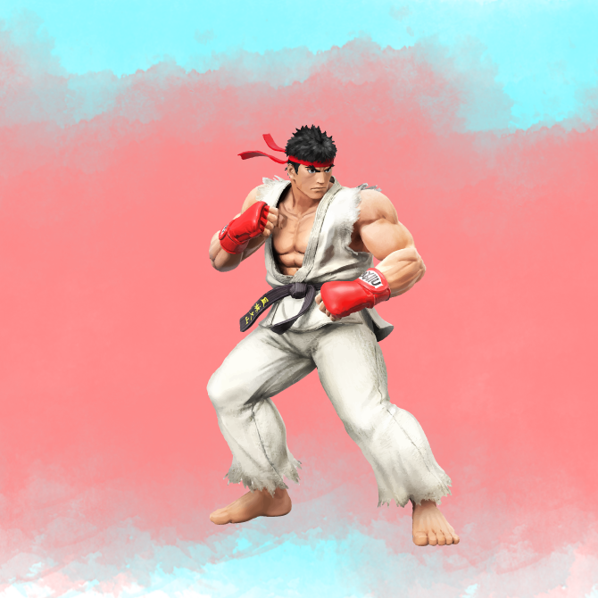 How To Convert Images To Vector In Illustrator - Super Smash Bros. For Nintendo 3ds - Ryu (670x670), Png Download