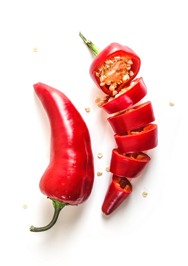 Chalkboard Cilantro Bunch Onions Avocado Red Pepper - Santoku (708x900), Png Download