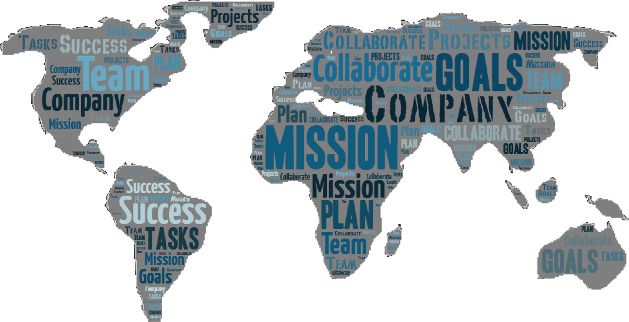 Biz Word Cloud World Map Outline Clear - World Map Outline Png (2200x1126), Png Download