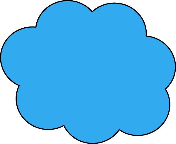 Blue Clouds Clip Art (600x489), Png Download