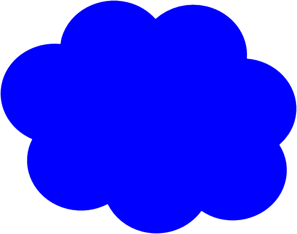 Outline Of Cloud Clipart Image - Blue Clouds Clip Art (600x472), Png Download
