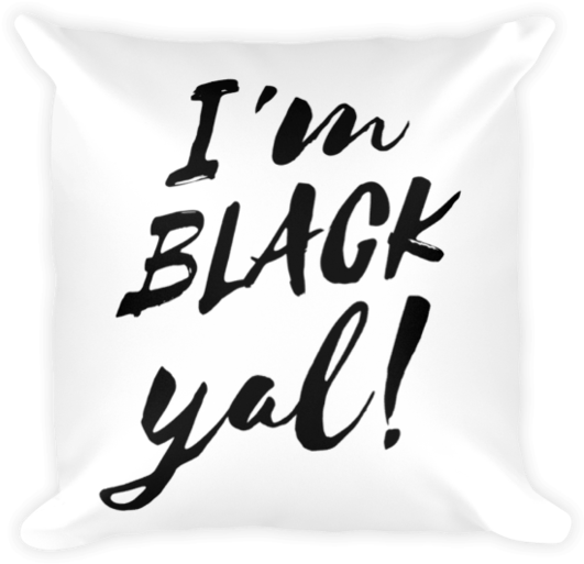 Chocolate Ancestor, Llc- I'm Black Yal / Black Power - Fezsouk Women's Embroidered Black (white) Red Moroccan (580x580), Png Download