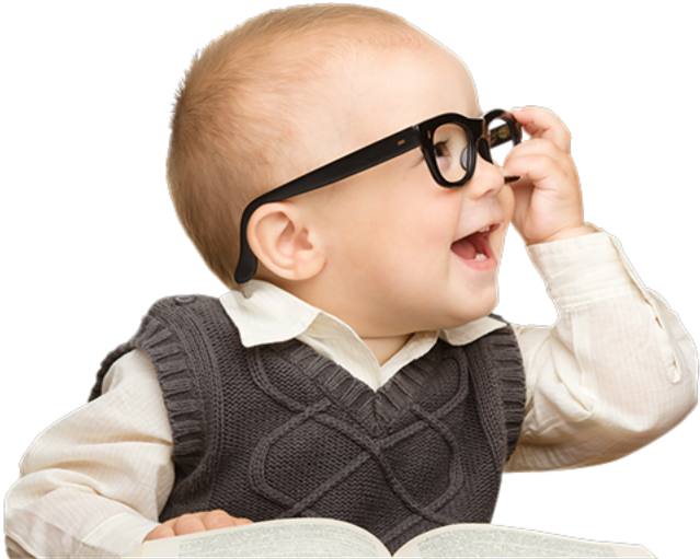 Cute Baby With Glasses (709x537), Png Download
