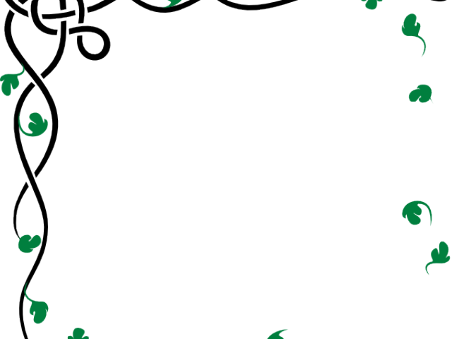 Download Green Leaves Clipart Border Design Png - Simple Side Border Design  PNG Image with No Background 
