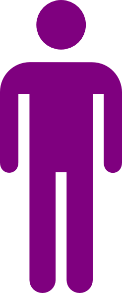 Free Purple People Cliparts, Download Free Clip Art, - Colored Stick Figure Png (246x590), Png Download