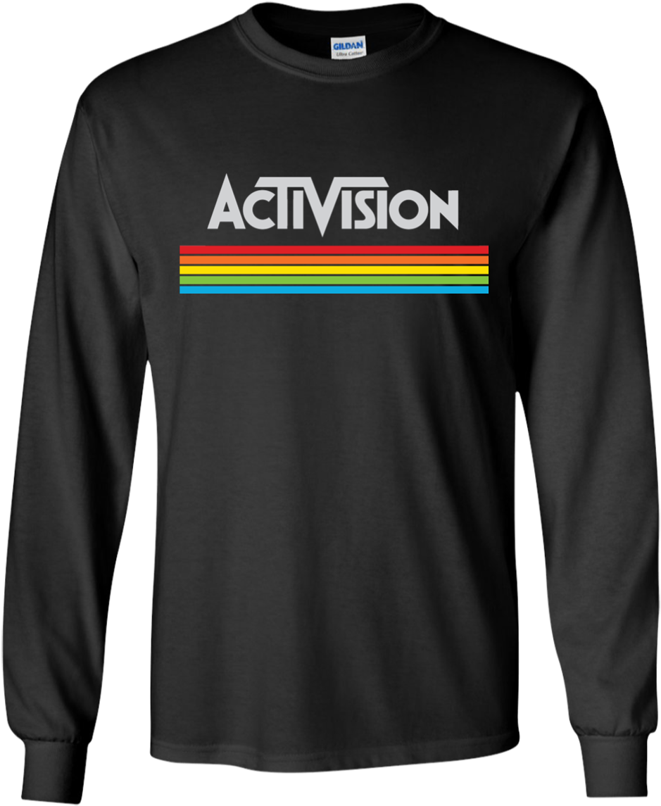 Activision Retro Logo G240 Gildan Ls Ultra Cotton - Supernatural T Shirt (1155x1155), Png Download