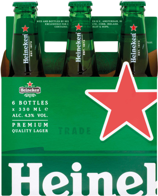 Heineken Bottlepack 6x330ml - Heineken Beer 6 Pack (800x800), Png Download